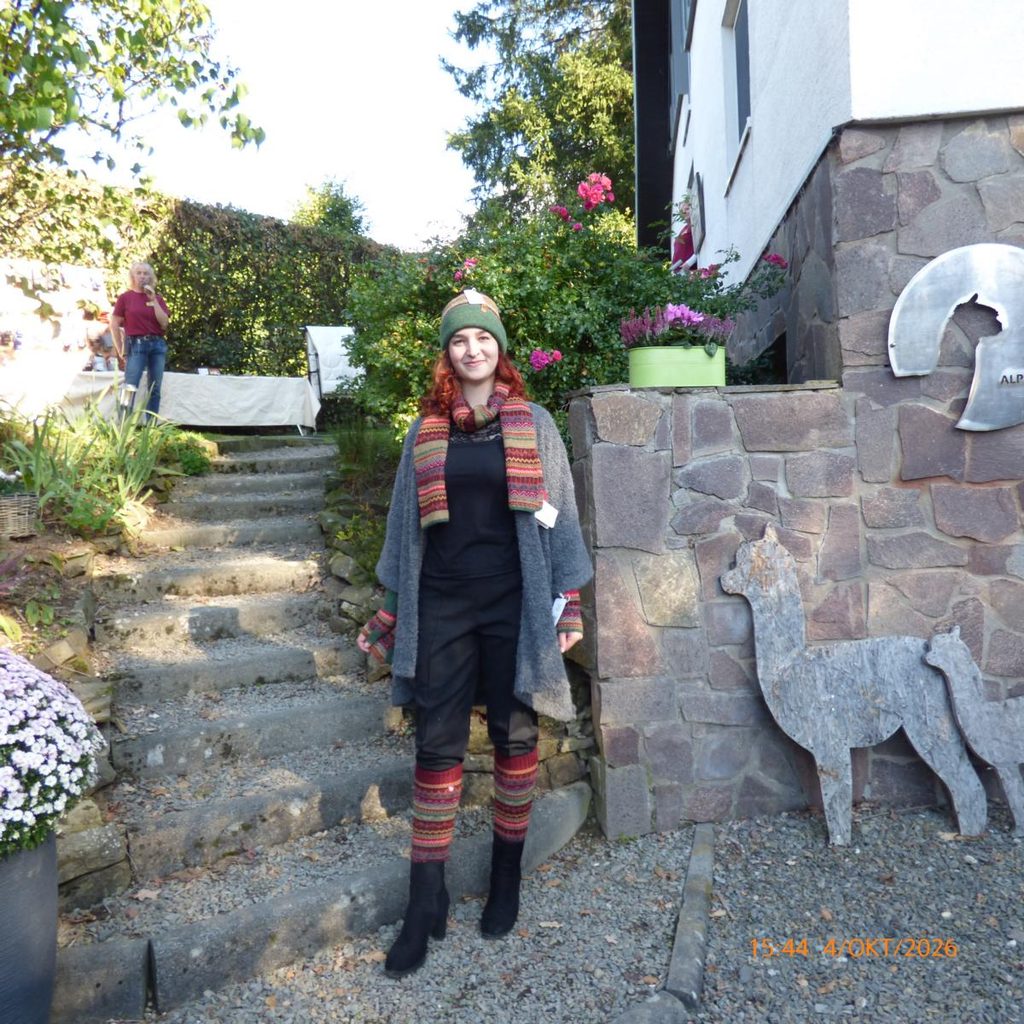 Alpaka-Bouclecardigan grey